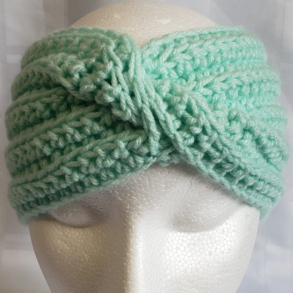 Mint Green Twisted Ear Warmer